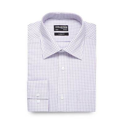 The Collection Lilac outline checked formal shirt